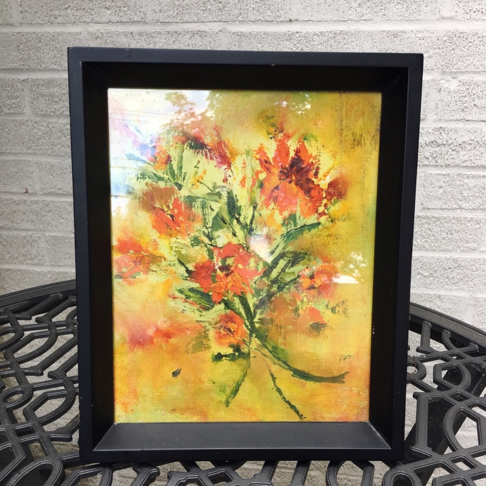 Vintage Floral Oil Painting Artist Unknown 8x10